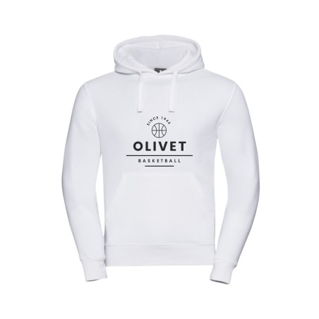 Sweat à capuche blanc