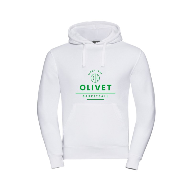 Sweat à capuche blanc