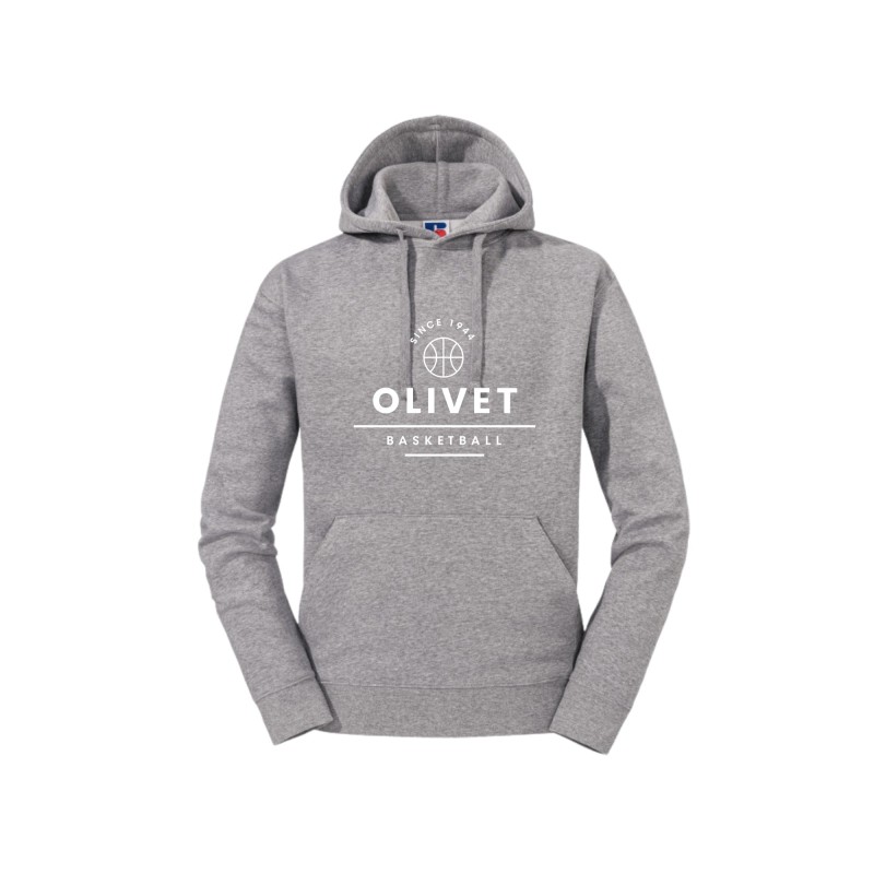 Sweat à capuche gris