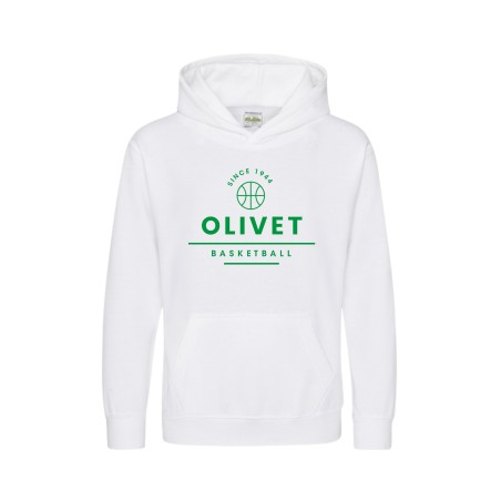 Sweat à capuche blanc Enfant