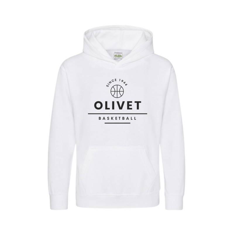 Sweat à capuche blanc Enfant
